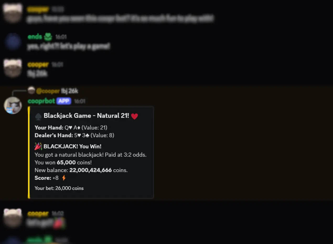 Coopr Discord Bot Interface Preview